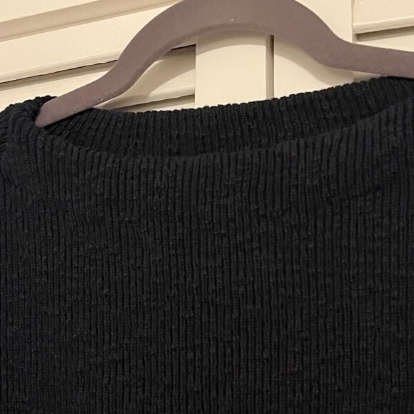 J. Peterman sweater women crewneck boatneck ribbed textured navy blue XS - Picture 4 of 9